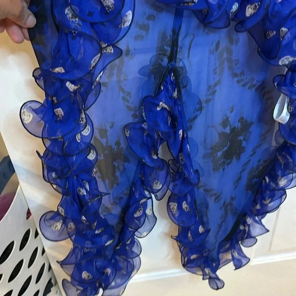 NWOT ULYANO SERGEENKO summer 2023 printed sink dress in blue with print sz fr36 - Picture 4 of 10